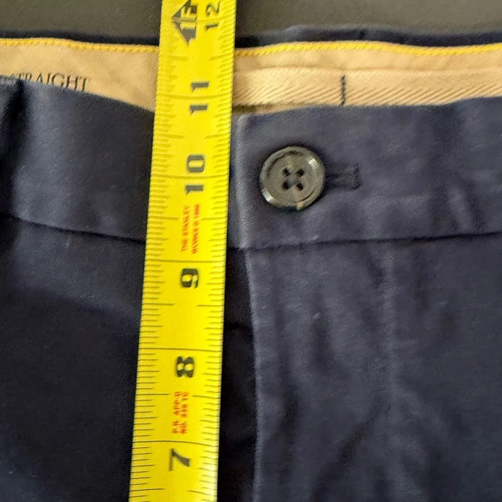 Banana Republic Rapid Movement Chino Pants Men 33x30 Blue Straight Fit Stretch